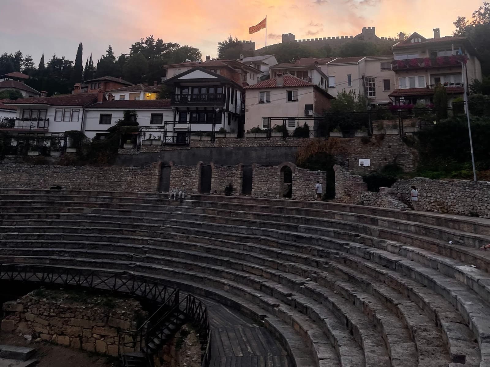 Ohrid’s ancient theatre, old town and fortress